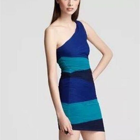 BCBGMAXAZRIA sexy one shoulder bodycon dress XXS - Picture 10 of 12